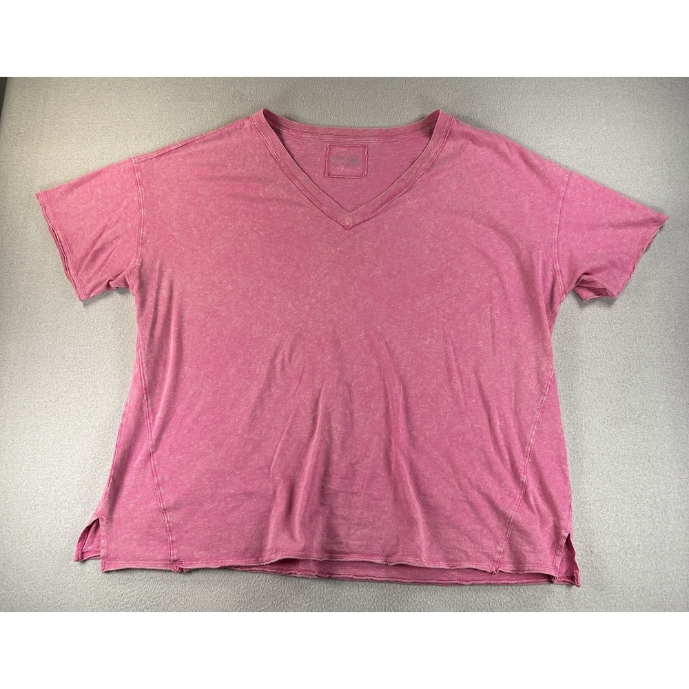 Aerie Oversized V-Neck Boyfriend T-Shirt Size XL Pink